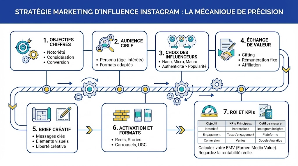 Étapes création marketing d'influence instagram