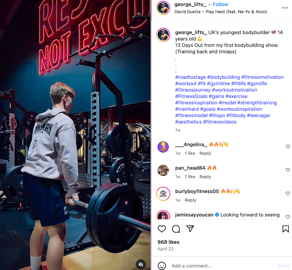 Instagram stratégie d'influence Gymshark