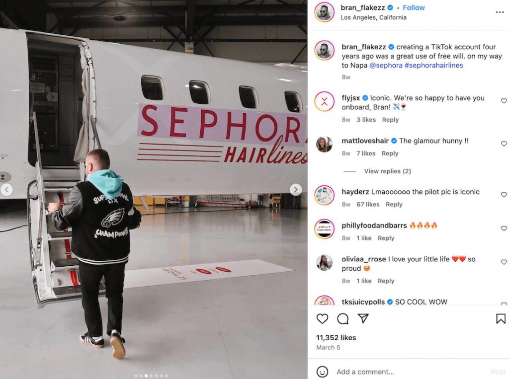 Exemple stratégie de marketing d'influence Instagram réussie Sephora