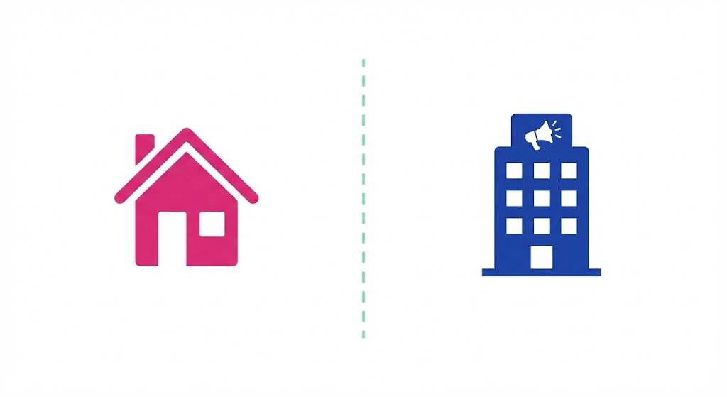 Comparaison entre profil personnel et page Facebook professionnelle